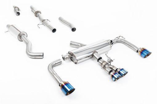 Cat-back primaire résonné (embouts titane brûlé BVM) MILLTEK – Toyota Corolla GR 1.6T 304 ch – SSXTY166