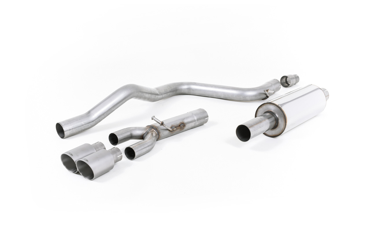 Ligne cat-back résonnée (embouts titane brossé) MILLTEK – Seat Leon (III 5F) 2.0 TDI 150 ch – SSXSE181