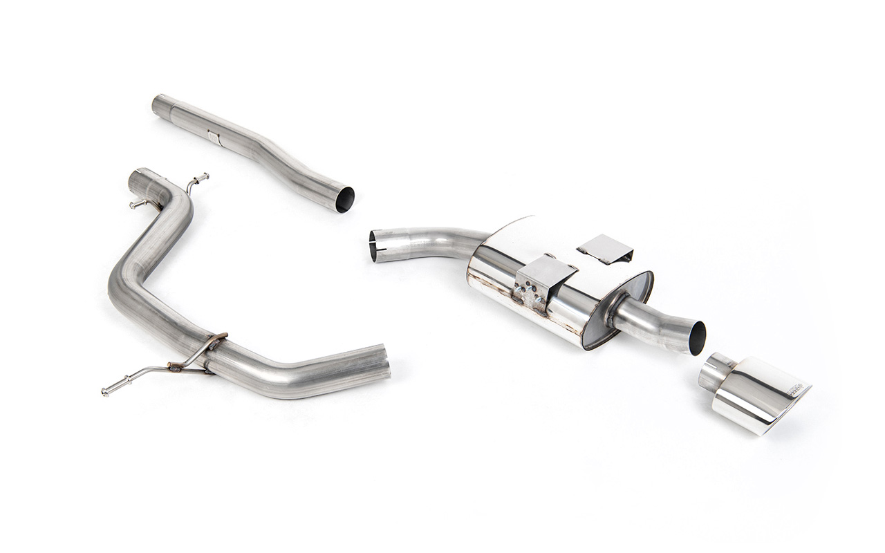 Ligne cat-back non résonnée (embout ovale poli Cupra K1) MILLTEK – Seat Leon (II 1P) 2.0 TDI 170 ch – SSXSE128