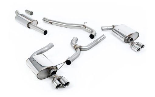 Ligne cat-back (4 embouts ronds GT polis) MILLTEK – Seat Leon (III 5F) Cupra 2.0 TSI 300 ch