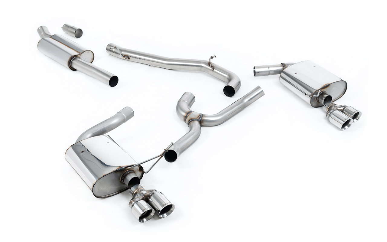 Ligne cat-back (4 embouts ronds GT polis) MILLTEK – Seat Leon (III 5F) Cupra 2.0 TSI 300 ch