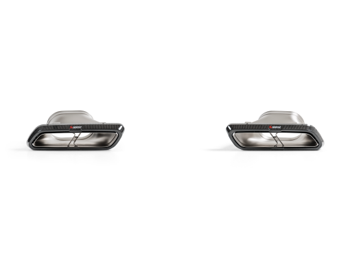 Embouts carbone brillant (paire) AKRAPOVIC – Mercedes E / E Coupé / All Terrain (W213) 63 AMG 4.0 Bi-Turbo / 63 AMG S 4.0 Bi Turbo – TP-CT/46/G