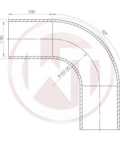 Durite silicone coudée 90° Ø80 mm noire WAGNER – 001004158 – Image 2