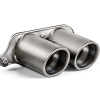 Embouts titane doubles ronds (paire) AKRAPOVIC – Porsche 911 (991) GT3 4.0 – TP-T/S/17