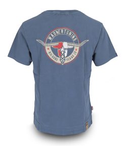 T-shirt Longhorn I Artwork bleu-gris WAGNER – 10102401OB0111 – Image 2