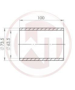 Manchon silicone droit Ø 63.5 mm noir WAGNER – 001004164 – Image 2