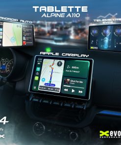 Tablette CarPlay Android et télémétrie circuit EVOX – Alpine A110 – 979929k