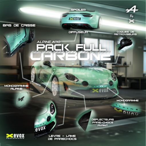 Kit carrosserie complet carbone EVOX – Alpine A110 – 999391