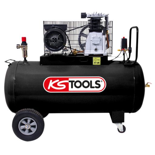 Compresseur sur cuve 100L - 10 bar - 3 cv - 220V mono KS TOOLS – 165.0804