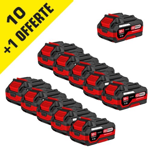 Pack batterie lithium-ion 18V 4Ah 10 +1 KS TOOLS – 515.4702F-A1