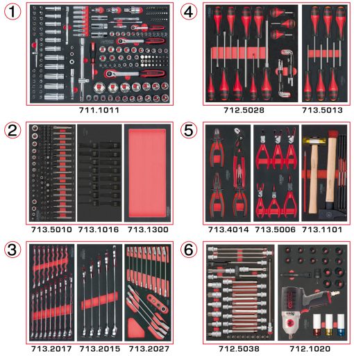Composition d'outils 6 tiroirs KS TOOLS – 714.0425