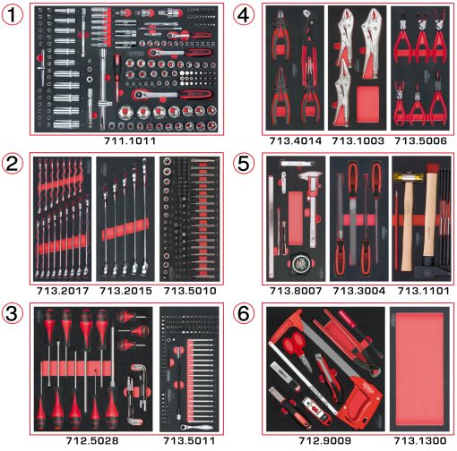 Composition d'outils 6 tiroirs KS TOOLS – 714.0452