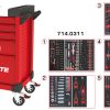 Servante rouge 5 tiroirs équipée de 311 outils KS TOOLS – 809.5311