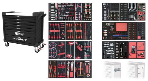 Servante XL 7 tiroirs équipée de 677 outils KS TOOLS – 825.7677