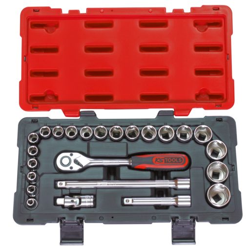 Coffret de douilles & accessoires 1/2" KS TOOLS – 922.0623