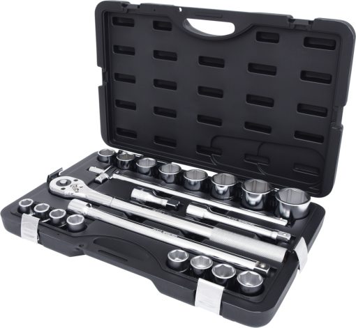 Coffret de douilles 6 pans métriques & accessoires 3/4" KS TOOLS – 911.0721