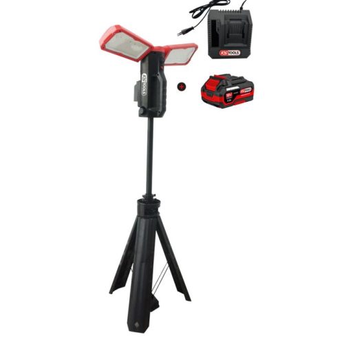 Projecteur portable sur trépied 10 000 lumens avec batterie 18V 4Ah & chargeur rapide KS TOOLS – 150.4470F-A1