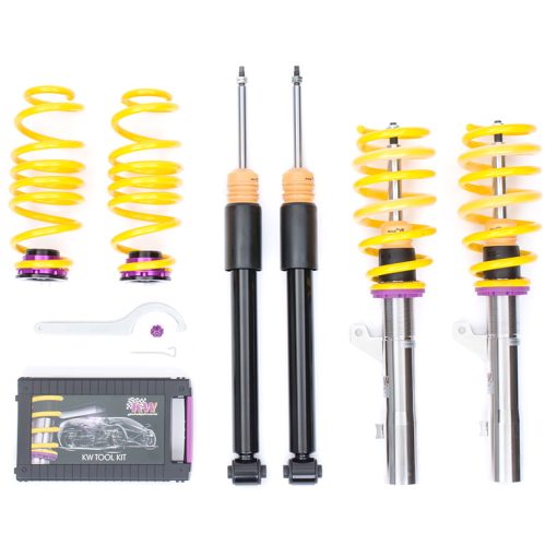 Kit combinés filetés V2 (abaissement AV 30-60 mm / AR 25-50 mm) KW – Seat Ibiza / Volkswagen Polo – 152800AD