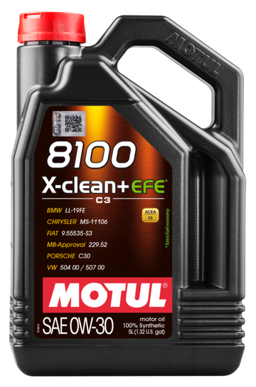 Huile moteur 8100 X-Clean+ EFE 0W30 (5 L) MOTUL – 111678