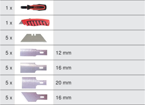 Jeu de grattoirs & cutters KS TOOLS – 907.2200