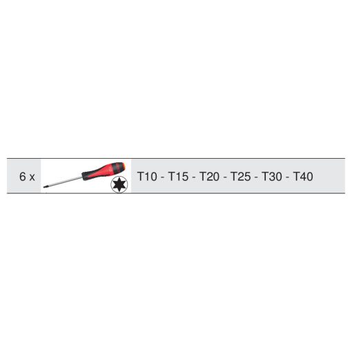 Jeu de 6 tournevis Torx KS TOOLS – 922.6060
