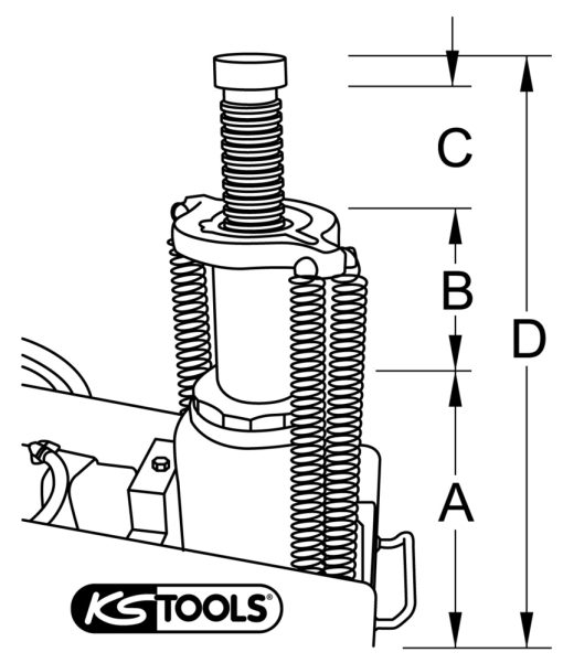 Cric hydropneumatique 22 t KS TOOLS – 160.0730