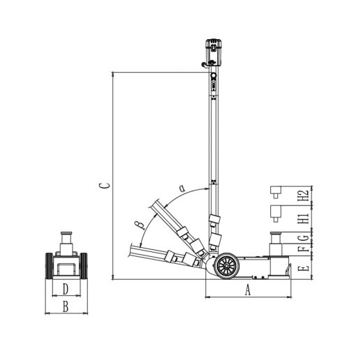Cric sur batterie 18V KS TOOLS – 160.0742F