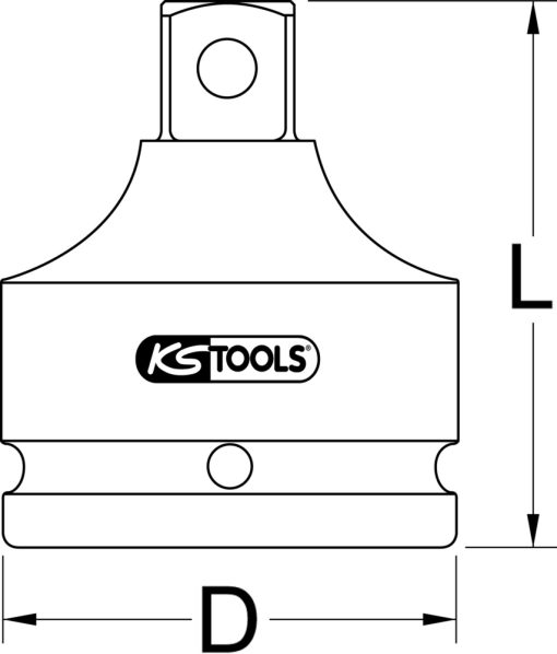 Réducteur à chocs 3/4" - 1/2" - sur carte KS TOOLS – 515.1372-E