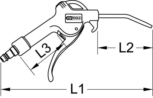 Soufflette avec buse 95 mm - 1/4" - 6 KS TOOLS – 515.1902