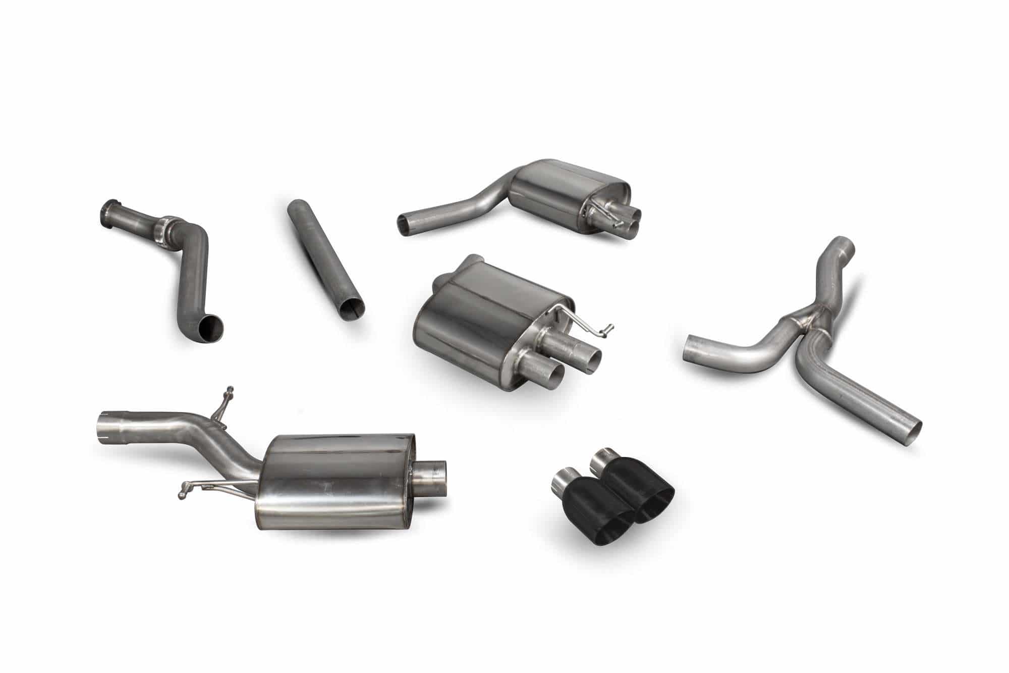 Catback avec silencieux SCORPION Audi A5 8F 2.0 TFSI Sorties twin black – Image 3