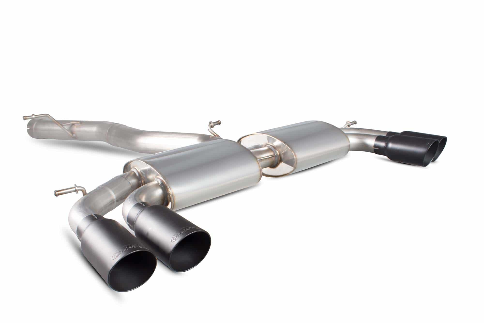 Catback sans silencieux sans valves SCORPION Audi S3 8V Sorties Daytona black