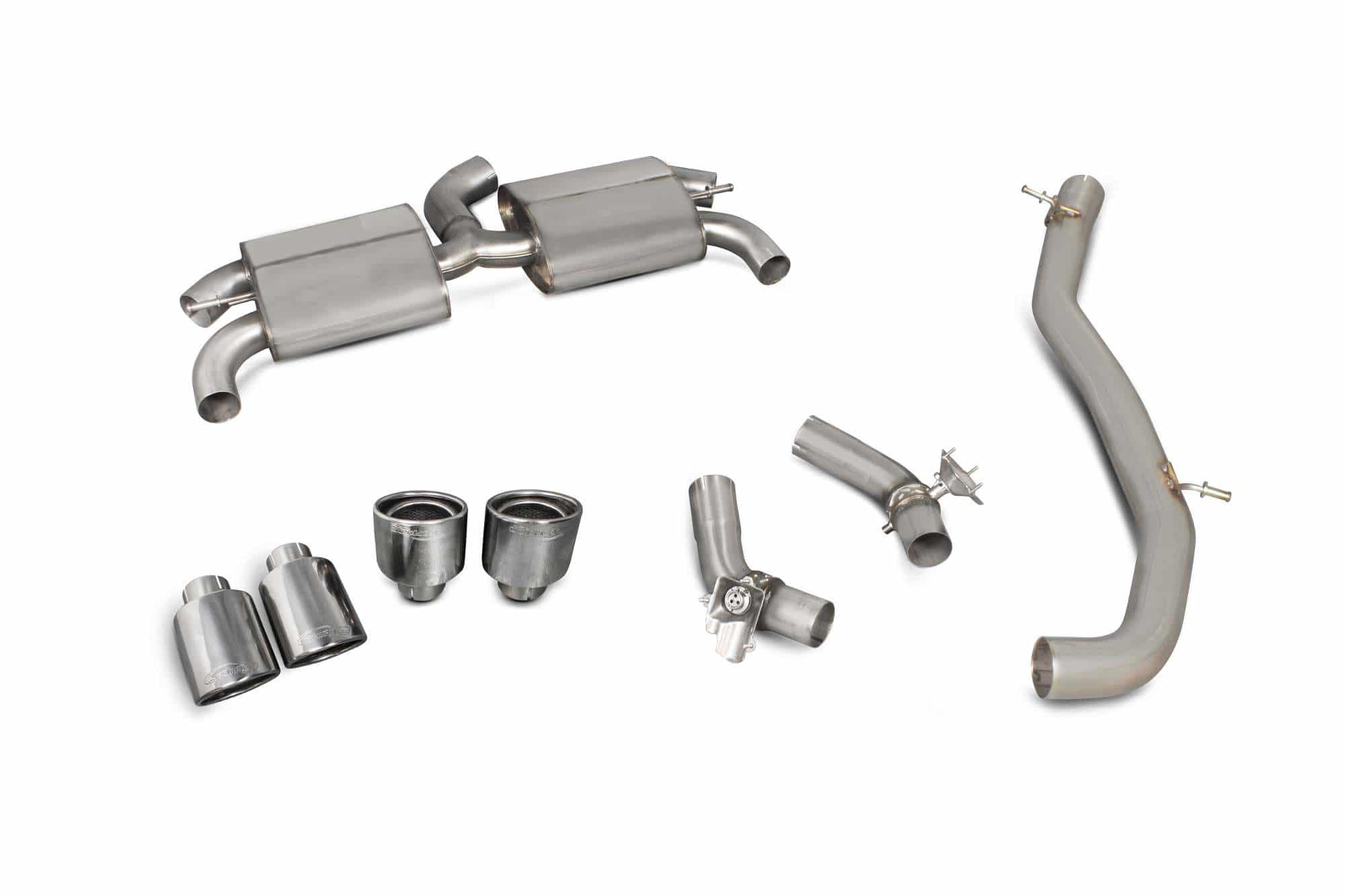 Catback sans silencieux avec valves SCORPION Audi TTS 3 Sorties EVO – Image 3