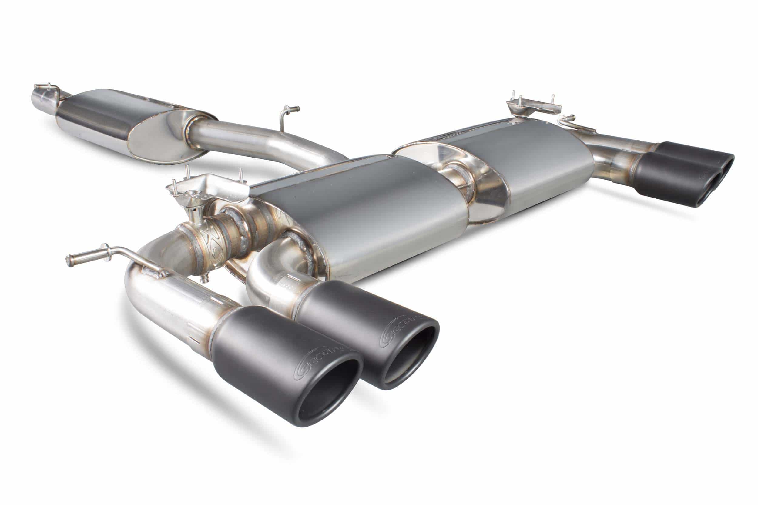 Catback avec silencieux à valves SCORPION Golf 7 R Sorties Monaco black